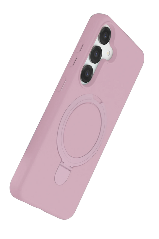 Samsung Galaxy S25 Regal Magsafe Standlı Kapak Kılıf - Açık Pembe 3