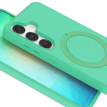 Samsung Galaxy S25 Regal Magsafe Standlı Kapak Kılıf - Yeşil 4