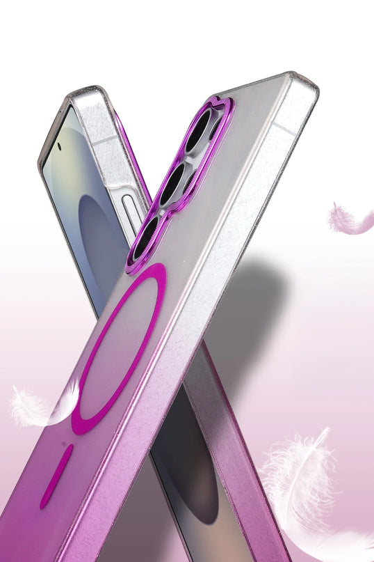 Samsung Galaxy S25 Ultra Glossy Magsafe Kapak Kılıf - Mavi 3