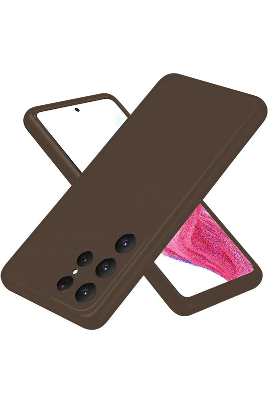 Samsung Galaxy S25 Ultra First Silikon Kılıf - Kahverengi