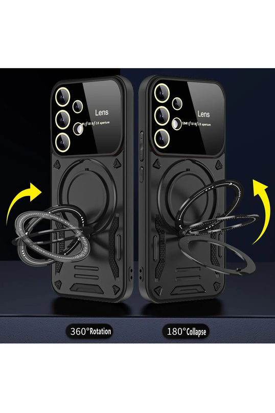 Samsung Galaxy S25 Ultra Joy Lens Standlı Kapak Kılıf - Lacivert 3