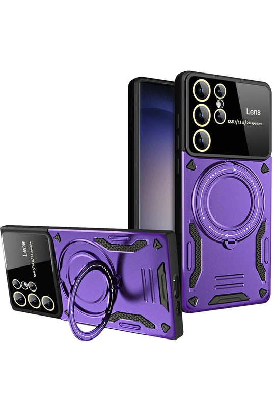 Samsung Galaxy S25 Ultra Joy Lens Standlı Kapak Kılıf - Mor
