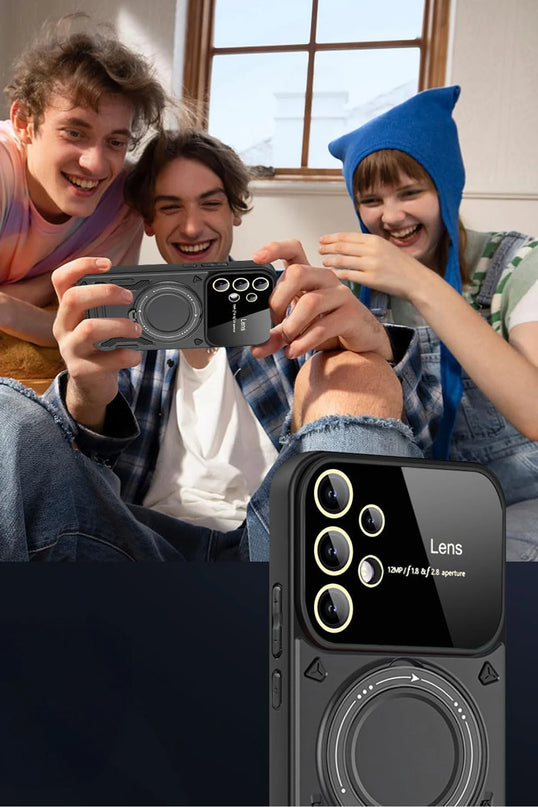 Samsung Galaxy S25 Ultra Joy Lens Standlı Kapak Kılıf - Mor 2