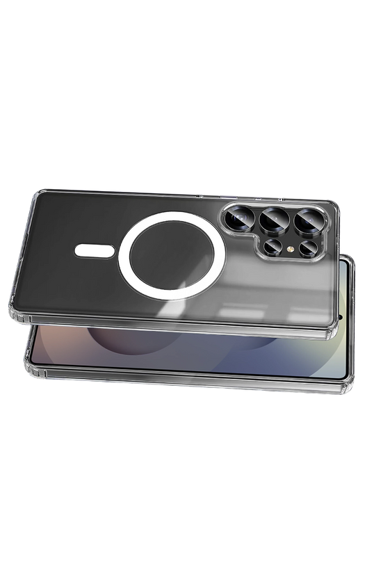 Samsung Galaxy S25 Ultra Magneticsafe Şeffaf Silikon Kılıf 3