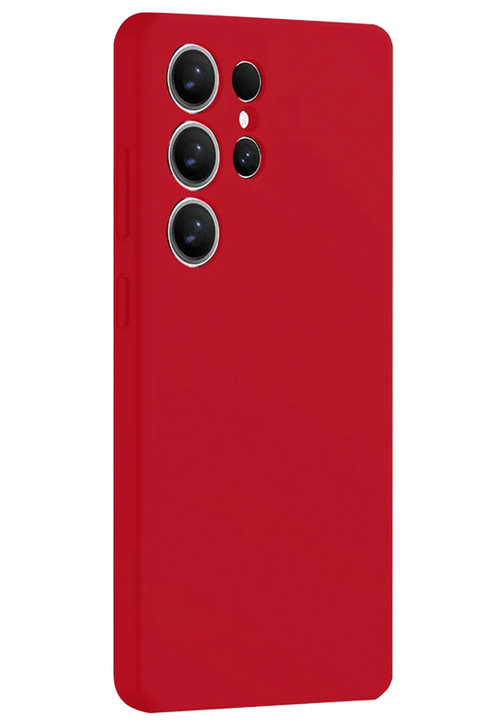 Samsung Galaxy S25 Ultra Nano içi Kadife Silikon Kılıf - Kırmızı 2