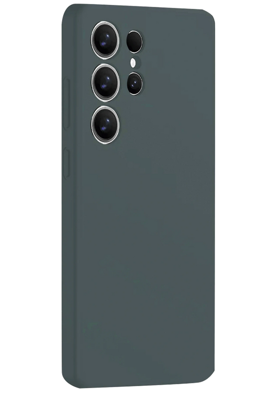 Samsung Galaxy S25 Ultra Nano içi Kadife Silikon Kılıf - Koyu Yeşil 2