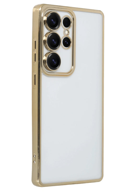 Samsung Galaxy S25 Ultra Razer Lensli Silikon Kılıf - Gold