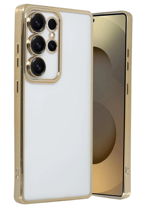 Samsung Galaxy S25 Ultra Razer Lensli Silikon Kılıf - Gold 2
