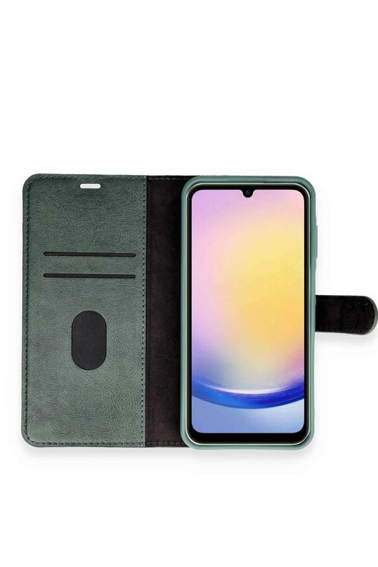 Samsung Galaxy S25 Ultra Trend S Plus Kapaklı Kılıf - Yeşil 4