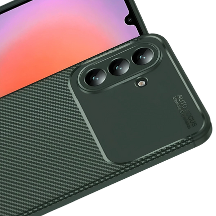 Samsung Galaxy S26 Plus Auto Focus Karbon Kapak Kılıf - Koyu Yeşil 2