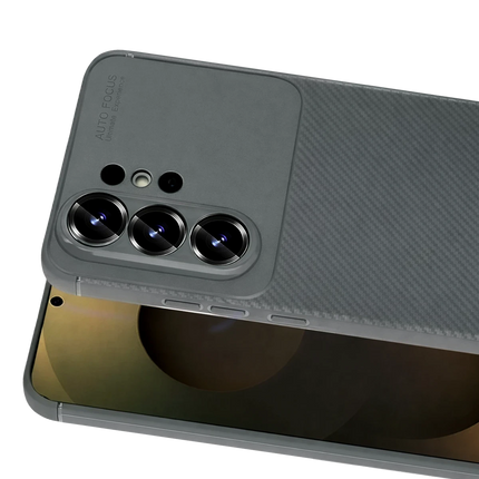 Samsung Galaxy S26 Ultra Auto Focus Karbon Kapak Kılıf - Gri 2