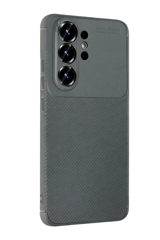 Samsung Galaxy S26 Ultra Auto Focus Karbon Kapak Kılıf - Gri 3