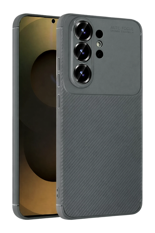 Samsung Galaxy S26 Ultra Auto Focus Karbon Kapak Kılıf - Gri