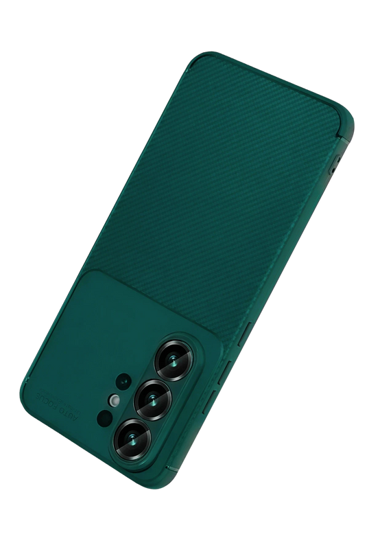 Samsung Galaxy S26 Ultra Auto Focus Karbon Kapak Kılıf - Koyu Yeşil 4