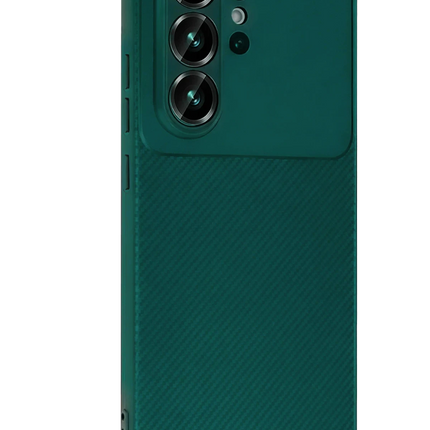 Samsung Galaxy S26 Ultra Auto Focus Karbon Kapak Kılıf - Koyu Yeşil 2