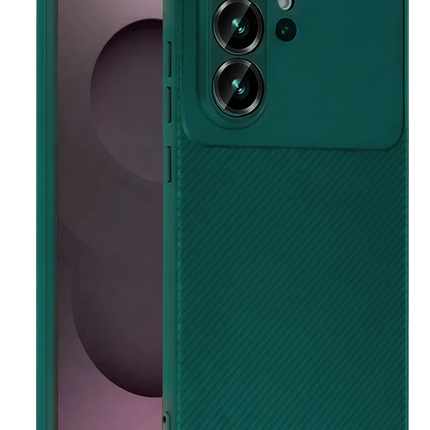 Samsung Galaxy S26 Ultra Auto Focus Karbon Kapak Kılıf - Koyu Yeşil