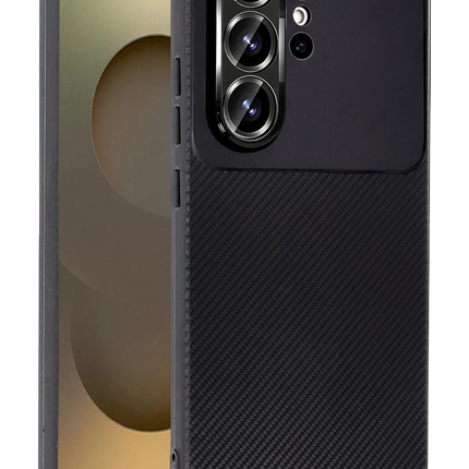 Samsung Galaxy S26 Ultra Auto Focus Karbon Kapak Kılıf - Siyah