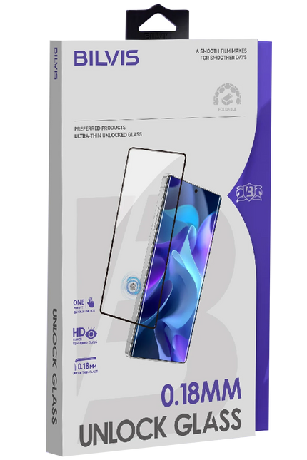 Samsung Galaxy S26 Ultra Bilvis 0.18mm Unlock Glass Cam Ekran Koruyucu- Siyah