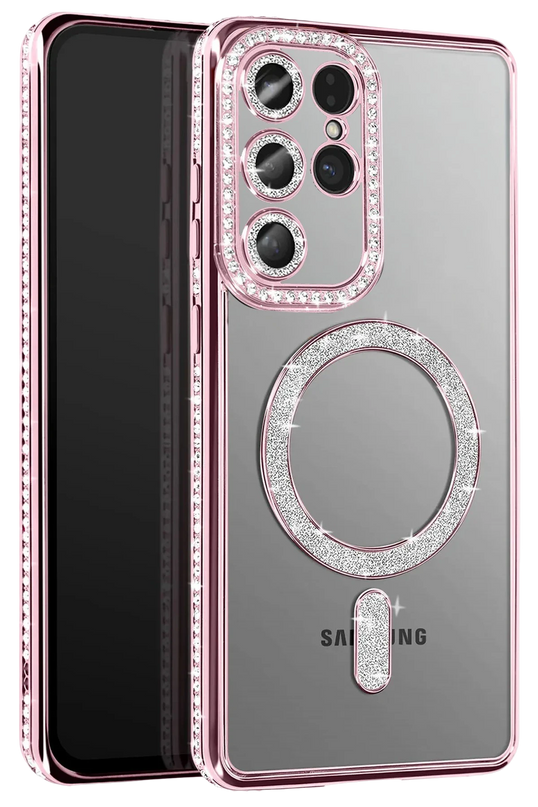 Samsung Galaxy S26 Ultra Joke Simli Magneticsafe Kılıf - Pembe