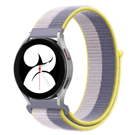 Samsung Galaxy Watch 4 Hasırlı Cırtcırtlı Kordon - Gri