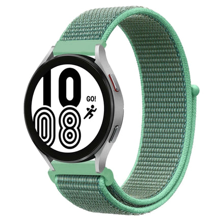 Samsung Galaxy Watch 4 Hasırlı Cırtcırtlı Kordon - Turkuaz