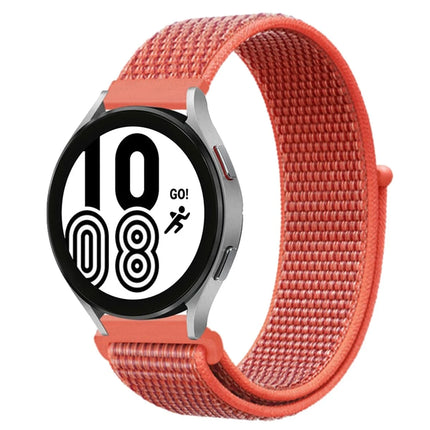 Samsung Galaxy Watch 4 Hasırlı Cırtcırtlı Kordon - Turuncu
