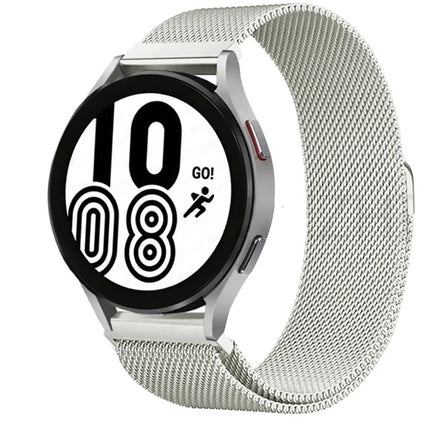Samsung Galaxy Watch 4 Metal Mıknatıslı Kordon - Gümüş