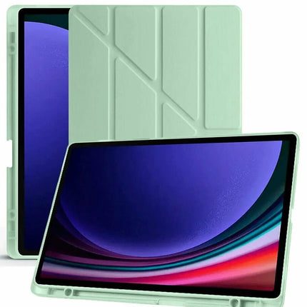 Samsung Galaxy X510 Tab S9 FE 11 Kalemlikli Mars Tablet Kılıfı - Açık Yeşil 4