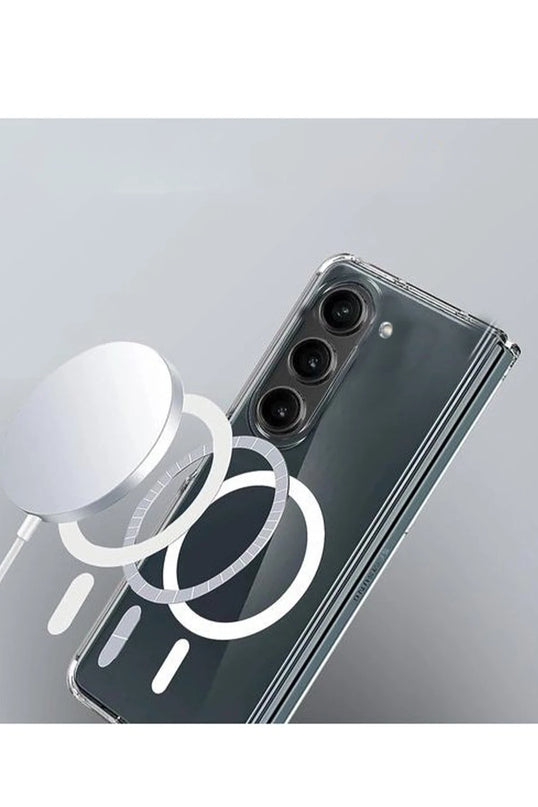 Samsung Galaxy Z Fold 6 Magneticsafe Şeffaf Silikon Kılıf 2