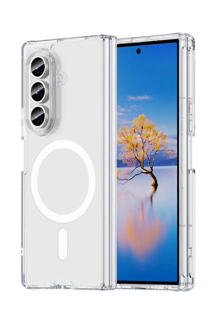Samsung Galaxy Z Fold 7 Magneticsafe Şeffaf Silikon Kılıf