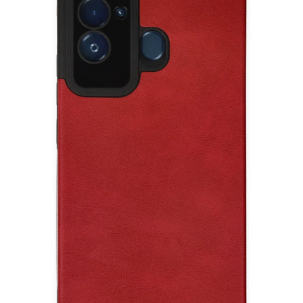 Tecno Pova Neo Loop Deri Silikon Kılıf - Kırmızı