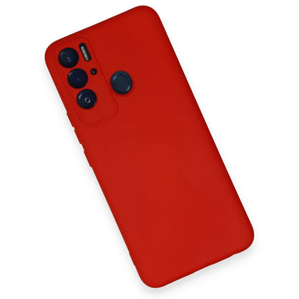 Tecno Pova Neo Nano içi Kadife Silikon Kılıf - Kırmızı 3