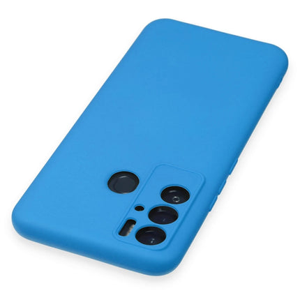 Tecno Pova Neo Nano içi Kadife Silikon Kılıf - Mavi 4