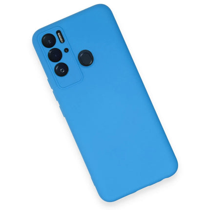 Tecno Pova Neo Nano içi Kadife Silikon Kılıf - Mavi 3