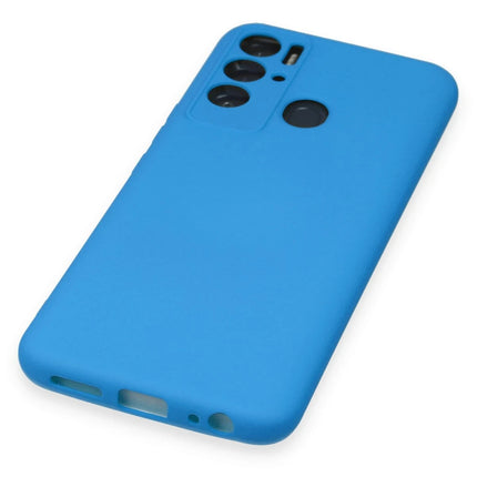 Tecno Pova Neo Nano içi Kadife Silikon Kılıf - Mavi 5