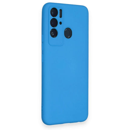 Tecno Pova Neo Nano içi Kadife Silikon Kılıf - Mavi 2