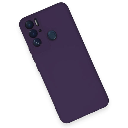 Tecno Pova Neo Nano içi Kadife Silikon Kılıf - Mor 3