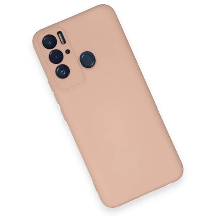 Tecno Pova Neo Nano içi Kadife Silikon Kılıf - Pudra 3