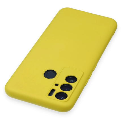 Tecno Pova Neo Nano içi Kadife Silikon Kılıf - Sarı 4