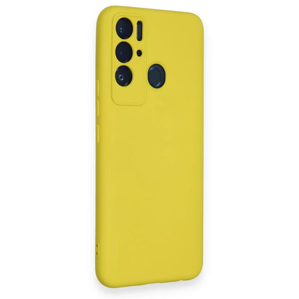 Tecno Pova Neo Nano içi Kadife Silikon Kılıf - Sarı 2