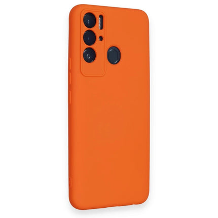 Tecno Pova Neo Nano içi Kadife Silikon Kılıf - Turuncu 2