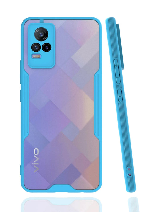 Vivo V21e Platin Silikon Kılıf - Mavi