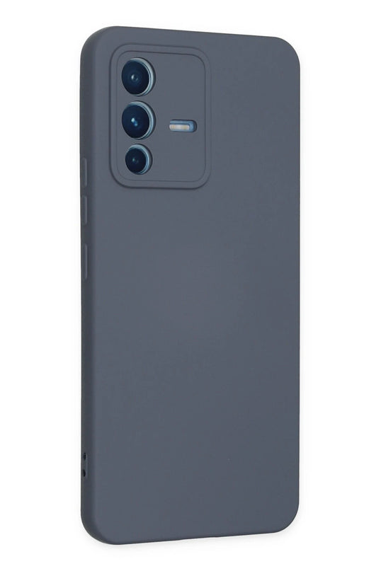Vivo V23 5G Nano içi Kadife Silikon Kılıf - Gri 3