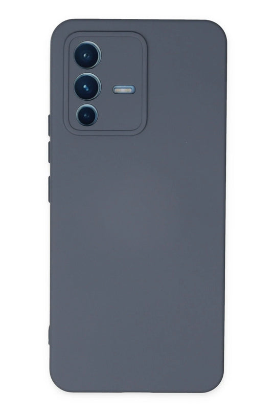 Vivo V23 5G Nano içi Kadife Silikon Kılıf - Gri