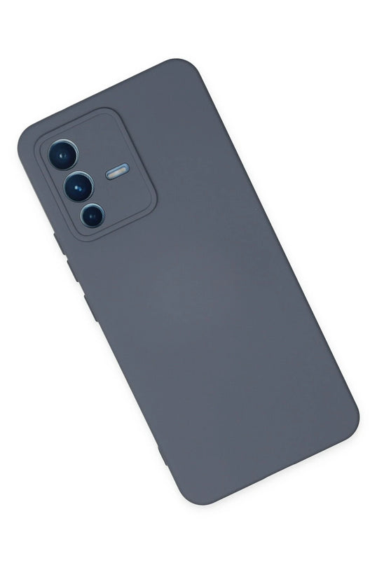 Vivo V23 5G Nano içi Kadife Silikon Kılıf - Gri 2