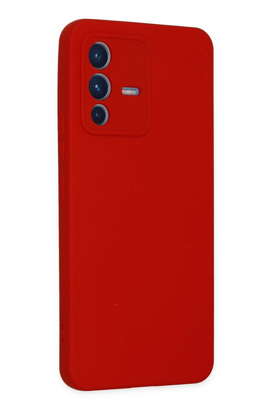Vivo V23 5G Nano içi Kadife Silikon Kılıf - Kırmızı 3