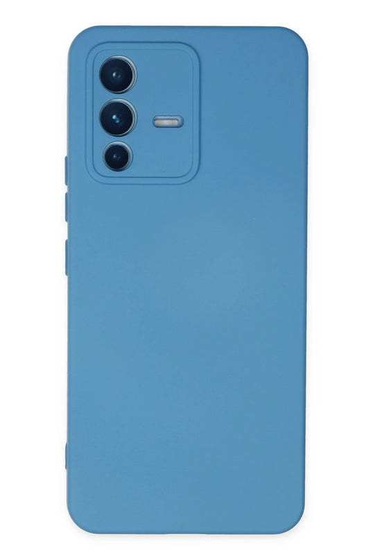 Vivo V23 5G Nano içi Kadife Silikon Kılıf - Mavi