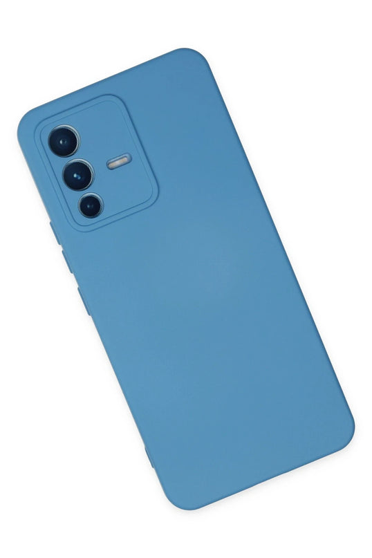 Vivo V23 5G Nano içi Kadife Silikon Kılıf - Mavi 2