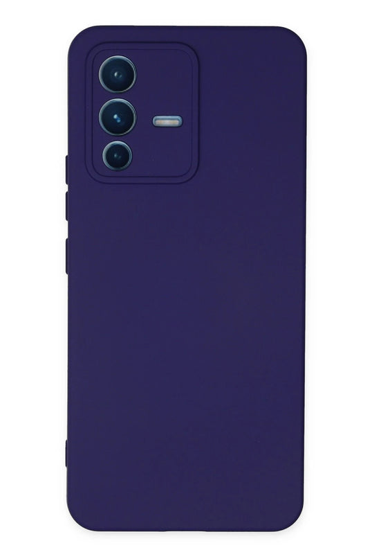 Vivo V23 5G Nano içi Kadife Silikon Kılıf - Mor