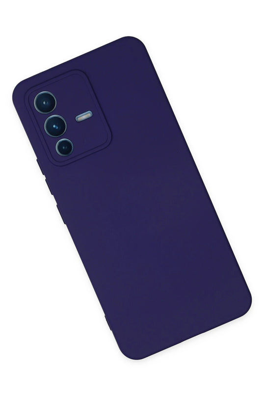 Vivo V23 5G Nano içi Kadife Silikon Kılıf - Mor 2